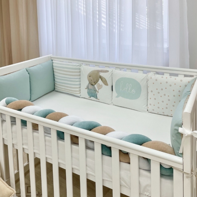 Set lenjerie Patut Bebe Copii 7 piese Bunies (7)
